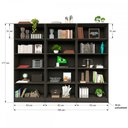 Ver imagem 4 de Estante para Livros Dublin 12 Prateleiras Black - Pnr Móveis