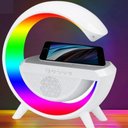 Ver imagem 1 de Luminária Rgb Caixa Som Relógio Carregador Indução Al-8998