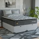 Ver imagem 7 de Cama Box Baú Queen + Colchão Comfort Class Pillow Top Cinza/suede Branco