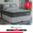 Ver imagem 5 de Cama Box Baú Queen + Colchão Comfort Class Pillow Top Cinza/suede Branco