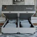 Ver imagem 6 de Cama Box Baú Queen + Colchão Comfort Class Pillow Top Cinza/suede Branco