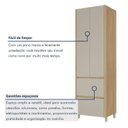 Ver imagem 6 de Paneleiro 2 Portas 2 Gavetas em MDF Rainha Nature Greige Cinza