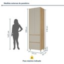 Ver imagem 4 de Paneleiro 2 Portas 2 Gavetas em MDF Rainha Nature Greige Cinza