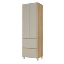 Ver imagem 3 de Paneleiro 2 Portas 2 Gavetas em MDF Rainha Nature Greige Cinza