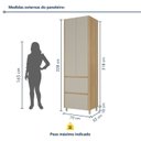 Ver imagem 3 de Paneleiro 2 Portas 2 Gavetas Nesher Rainha 100% Mdf