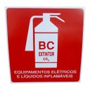 Ver imagem 1 de Placa de Sinalização Extintor Bc C02 20x20 Inflamaveis