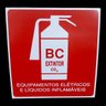Placa de Sinalização Extintor Bc C02 20x20 Inflamaveis - 3