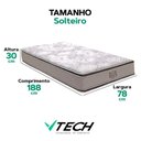 Ver imagem 2 de Colchão Solteiro Molas Ensacadas Four Season Pillow Top 78x188 Malha Antiácaro Vtech