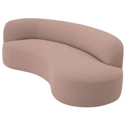 Divã Recamier Orgânico Tokyo 200cm Lado Direito Linho Rose - Amarena Móveis - 9
