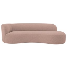 Divã Recamier Orgânico Tokyo 200cm Lado Direito Linho Rose - Amarena Móveis - 5