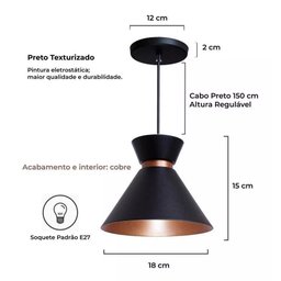 Pendente Mini Berlim Luminária De Teto Lustre Sala De Jantar Cozinha - 2
