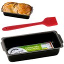 Ver imagem 1 de Forma Assadeira de Pão Retangular Grande Antiaderente 2l + Pincel de Silicone Vermelho