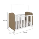 Ver imagem 4 de Quarto de Bebê Completo com Guarda Roupa 3 Portas com Janelas Cômoda e Berço 100% MDF Mimo Espresso Móveis