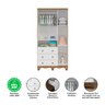 Quarto de Bebê Completo com Guarda Roupa 3 Portas com Janelas Cômoda e Berço 100% MDF Mimo Espresso Móveis - 9