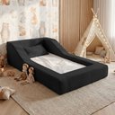 Ver mais imagens de Cama Montessoriana Infantil Noah 100% Espuma com Colchão Bouclê Preto - Abmaza