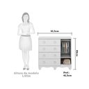 Ver imagem 5 de Quarto de Bebê Completo com Guarda Roupa 4 Portas com Janelas Cômoda e Berço 100% MDF Mimo Espresso Móveis