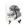Quadro De Azulejo Católica Imagem Jesus A Tua Graça Me Basta - 1