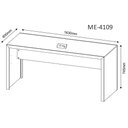 Ver imagem 3 de Kit Escritório Completo 5 Peças com Mesa Estante e Balcão Cor:amêndoa