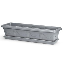 Vaso De Flor Jardineira 80Cm Hortas Temperos Floreira Cinza - 1