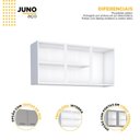 Ver imagem 2 de Armário Aéreo de Cozinha em Aço 120cm 3 Portas Juno Cinza