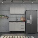 Ver imagem 1 de Armário Aéreo de Cozinha em Aço 120cm 3 Portas Juno 