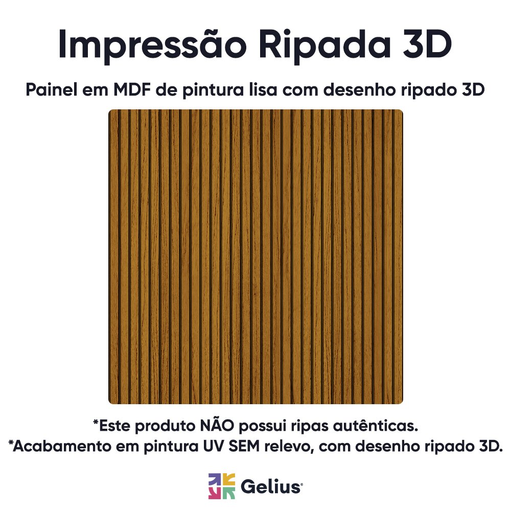 Painel para TV até 85 Polegadas Impressão Ripada com LED Requinte 220cm  - 11