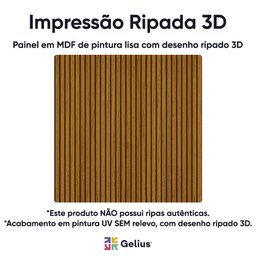 Painel para TV até 90 Polegadas Impressão Ripada com LED 220cm 100% MDF Requinte - 11