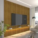 Ver imagem 7 de Painel Ripado para TV até 90 Polegadas com LED 100% MDF 224cmx250cm Impressão Ripada Requinte