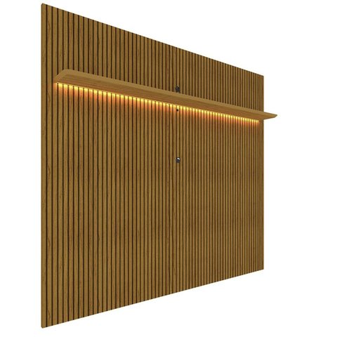 Painel Ripado para TV até 90 Polegadas com LED 100% MDF 224cmx250cm Impressão Ripada Requinte
