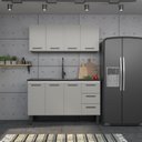 Ver imagem 5 de Armário Aéreo de Cozinha em Aço 150cm 3 Portas Juno Cinza