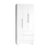 Guarda Roupa Solteiro Loreta 3 Portas/ 2 Gavetas Branco Flex - 2