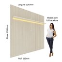 Ver imagem 5 de Painel Ripado para TV até 90 Polegadas com LED 100% MDF 224cmx250cm Impressão Ripada Requinte