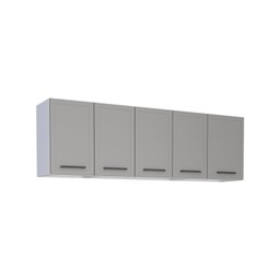 Armário Aéreo de Cozinha em Aço 180cm 3 Portas Juno  - 3