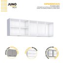 Ver imagem 2 de Armário Aéreo de Cozinha em Aço 180cm 3 Portas Juno 