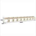 Ver imagem 5 de Conjunto de Escritório Smart 8 Livreiro e 9 Mesas 90cm - Off White e Cedro