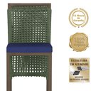 Ver imagem 3 de 2 Banqueta em Alumínio Roma Marrom Corda Náutica Tecido 10