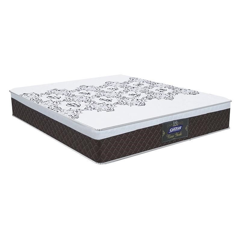 Conjunto Box Casal New York Nw Molas Ensacadas 138x188 Marrom