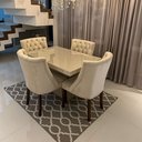 Ver imagem 5 de Mesa de Jantar Mdf Laminado Laca Auto Brilho 180x90cm - Off White / Bege (somente Mesa)