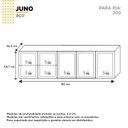 Ver imagem 4 de Armário Aéreo de Cozinha em Aço 200cm 3 Portas Juno 