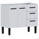 Ver imagem 1 de Gabinete Aço Atena 0,95m Branco para Pia 1,00 Metros - P103614 - Cozimax