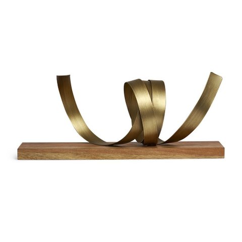 Escultura em Madeira e Metal Dourado - Mart