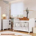 Ver imagem 2 de Quarto de Bebê Cômoda 1 Porta com Janela e Berço 100% MDF Mimo Espresso Móveis Branco Brilho