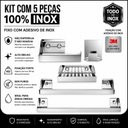 Ver imagem 3 de Kit Acessórios para Banheiro Inox 5 Peças Master Slim Df