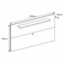 Ver imagem 5 de Painel Topázio 1.35 com Prateleira P/ Tvs Ate 60'' Off White
