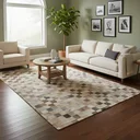 Ver imagem 1 de Tapete de Couro Quadriculado 2,00 X 1,50 M Castor Claro