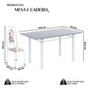 Ver imagem 3 de Conjunto Sala de Jantar com 6 Cadeiras Lara Branco/Arabesco