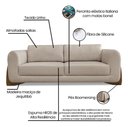 Ver mais imagens de Sofá New 2 Lugares Linho Areia 1.60m para Sala Bz Home Decor