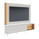 Ver imagem 2 de Rack Bancada e Painel Amalfi para Tv até 65 Polegadas com Pés de Metal Off White Freijó Colibri