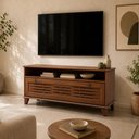 Ver mais imagens de Rack Aton S05 para TV 55" 120cm Madeira Maciça Amadeirado Lyam Decor