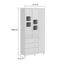 Ver imagem 7 de Quarto de Bebê Om Guarda Roupa 3 Portas 3 Gavetas e Cômoda 1 Porta 4 Gavetas Duda Branco/Brilho